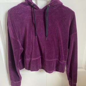 Calvin Klein, velvet, plum purple, hoodie, great condition, size XS